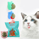 Maxbell Catnip Ball Toys Teething Toy Snack Pet French Windows with Lid Chew Cat Toy style G