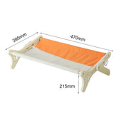 Maxbell Pet Cat Window Perch Wood Frame Shelf Window Chair Hanging Bed Hammock Orange