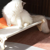Maxbell Pet Cat Window Perch Wood Frame Shelf Window Chair Hanging Bed Hammock Orange