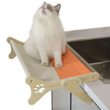Maxbell Pet Cat Window Perch Wood Frame Shelf Window Chair Hanging Bed Hammock Orange