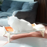 Maxbell Pet Cat Window Perch Wood Frame Shelf Window Chair Hanging Bed Hammock Orange
