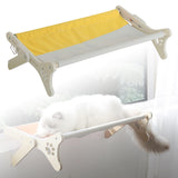 Maxbell Pet Cat Window Perch Wood Frame Shelf Window Chair Hanging Bed Hammock Yellow