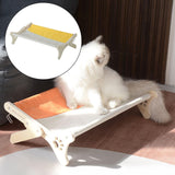 Maxbell Pet Cat Window Perch Wood Frame Shelf Window Chair Hanging Bed Hammock Yellow
