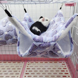 Maxbell Hamster Hammock Bed Bedding Sleeping Warm Playing for Small Pet Parrot Purple