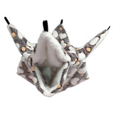 Maxbell Hamster Hammock Bed Bedding Sleeping Warm Playing for Small Pet Parrot Brown