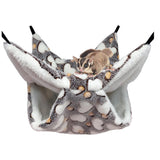Maxbell Hamster Hammock Bed Bedding Sleeping Warm Playing for Small Pet Parrot Brown