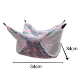 Maxbell Hamster Hammock Bed Bedding Sleeping Warm Playing for Small Pet Parrot Gray