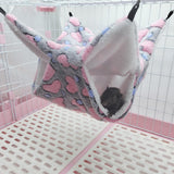 Maxbell Hamster Hammock Bed Bedding Sleeping Warm Playing for Small Pet Parrot Gray