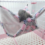 Maxbell Hamster Hammock Bed Bedding Sleeping Warm Playing for Small Pet Parrot Gray