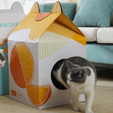 Maxbell Cat Scratching Board House Corrugated Cardboard Wear Resistant Widely Used Orange