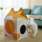 Maxbell Cat Scratching Board House Corrugated Cardboard Wear Resistant Widely Used Orange