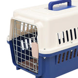Maxbell Hard Sided Travel Carrier Kennel Cat Dog Cage for Rabbits Traveling Outdoor Blue Size M