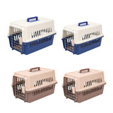 Maxbell Hard Sided Travel Carrier Kennel Cat Dog Cage for Rabbits Traveling Outdoor Blue Size M