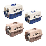 Maxbell Hard Sided Travel Carrier Kennel Cat Dog Cage for Rabbits Traveling Outdoor Blue Size M