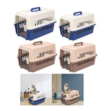 Maxbell Hard Sided Travel Carrier Kennel Cat Dog Cage for Rabbits Traveling Outdoor Blue Size M