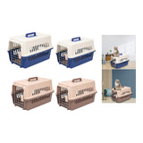 Maxbell Hard Sided Travel Carrier Kennel Cat Dog Cage for Rabbits Traveling Outdoor Blue Size M