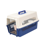 Maxbell Hard Sided Travel Carrier Kennel Cat Dog Cage for Rabbits Traveling Outdoor Blue Size M