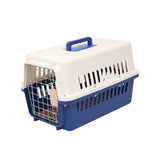 Maxbell Hard Sided Travel Carrier Kennel Cat Dog Cage for Rabbits Traveling Outdoor Blue Size M