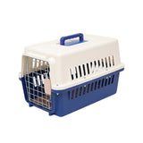 Maxbell Hard Sided Travel Carrier Kennel Cat Dog Cage for Rabbits Traveling Outdoor Blue Size M