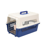Maxbell Hard Sided Travel Carrier Kennel Cat Dog Cage for Rabbits Traveling Outdoor Blue Size M
