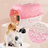 Maxbell Hard Sided Travel Carriers Tote Capsules Organizer Cat Cage for Puppy Kitten 47.5x33x31cm Pink