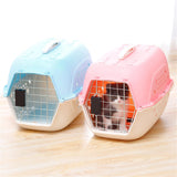 Maxbell Hard Sided Travel Carriers Tote Capsules Organizer Cat Cage for Puppy Kitten 47.5x33x31cm Pink