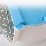 Maxbell Hard Sided Travel Carriers Tote Capsules Organizer Cat Cage for Puppy Kitten 58x40x36cm Blue