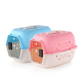 Maxbell Hard Sided Travel Carriers Tote Capsules Organizer Cat Cage for Puppy Kitten 58x40x36cm Pink