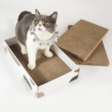 Maxbell Cat Scratcher Cardboard Scratching Pads with Box Corrugate Paper Kitten