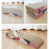 Maxbell Corrugated Scratching Bed Foldable Scratch Pad Cat Scratcher Cardboard
