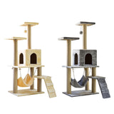 Maxbell Cat Tree Tower Sharpen Claw Toy Furniture Protector Perch Stand Hanging Ball Light Gray