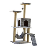 Maxbell Cat Tree Tower Sharpen Claw Toy Furniture Protector Perch Stand Hanging Ball Light Gray