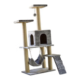 Maxbell Cat Tree Tower Sharpen Claw Toy Furniture Protector Perch Stand Hanging Ball Light Gray