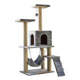 Maxbell Cat Tree Tower Sharpen Claw Toy Furniture Protector Perch Stand Hanging Ball Light Gray