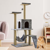 Maxbell Cat Tree Tower Sharpen Claw Toy Furniture Protector Perch Stand Hanging Ball Light Gray