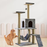 Maxbell Cat Tree Tower Sharpen Claw Toy Furniture Protector Perch Stand Hanging Ball Light Gray