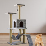 Maxbell Cat Tree Tower Sharpen Claw Toy Furniture Protector Perch Stand Hanging Ball Light Gray
