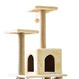 Maxbell Cat Tree Tower Sharpen Claw Toy Furniture Protector Perch Stand Hanging Ball Beige