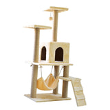 Maxbell Cat Tree Tower Sharpen Claw Toy Furniture Protector Perch Stand Hanging Ball Beige