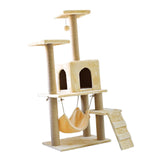 Maxbell Cat Tree Tower Sharpen Claw Toy Furniture Protector Perch Stand Hanging Ball Beige