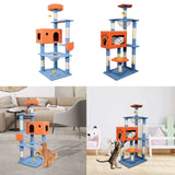 Maxbell Multi Level Scratching Post Durable Cat Tree Climbing Frame for Kitty Kitten 155cmx50cmx60cm