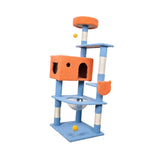 Maxbell Multi Level Scratching Post Durable Cat Tree Climbing Frame for Kitty Kitten 155cmx50cmx60cm