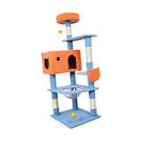 Maxbell Multi Level Scratching Post Durable Cat Tree Climbing Frame for Kitty Kitten 155cmx50cmx60cm