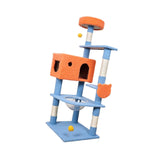 Maxbell Multi Level Scratching Post Durable Cat Tree Climbing Frame for Kitty Kitten 155cmx50cmx60cm