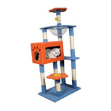 Maxbell Multi Level Scratching Post Durable Cat Tree Climbing Frame for Kitty Kitten 135cmx40cmx60cm