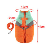 Maxbell Stylish Dog Cold Weather Coats Vest Costumes Apparel for Outdoor Walking Orange