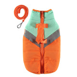 Maxbell Stylish Dog Cold Weather Coats Vest Costumes Apparel for Outdoor Walking Orange