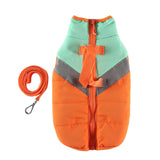 Maxbell Stylish Dog Cold Weather Coats Vest Costumes Apparel for Outdoor Walking Orange