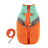 Maxbell Stylish Dog Cold Weather Coats Vest Costumes Apparel for Outdoor Walking Orange
