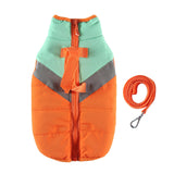 Maxbell Stylish Dog Cold Weather Coats Vest Costumes Apparel for Outdoor Walking Orange